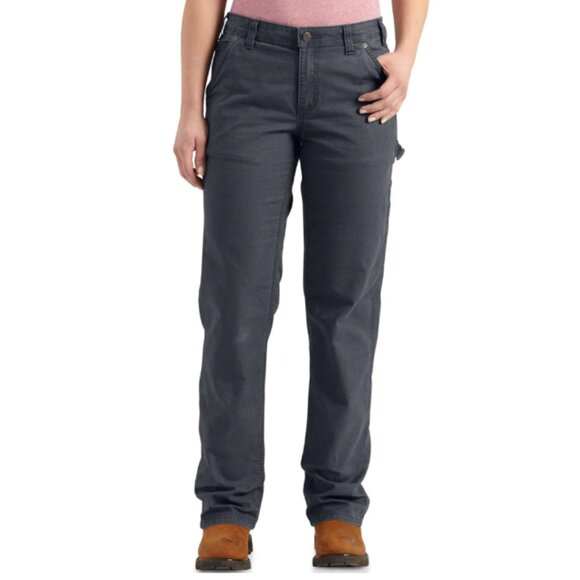 NWT Carhartt Women's Rugged Flex Loose Fit Canvas Work Pant in Gray l Size 12 - Picture 1 of 12